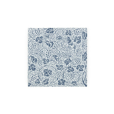 Purely Home Blue Oak Leaves & Berries Glass Hot Pot StandHeat Resistant Non-Slip Trivet from B&Q
