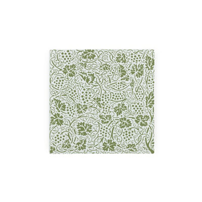 Purely Home Green Oak Leaves & Berries Glass Hot Pot StandHeat Resistant Non-Slip Trivet from B&Q