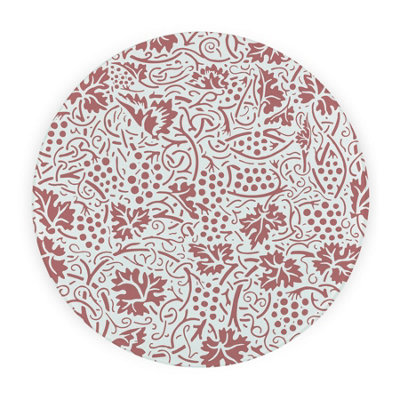 Purely Home Red Oak Leaves & Berries Round Worktop ProtectorTextured Glass Chopping Board from B&Q