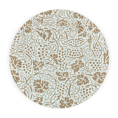 Purely Home Golden Oak Leaves & Berries Round Worktop ProtectorTextured Glass Chopping Board from B&Q