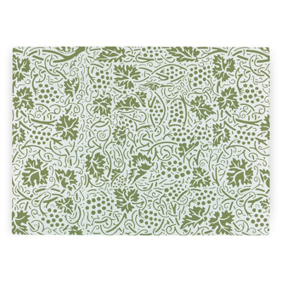 Purely Home Green Oak Leaves & Berries Worktop ProtectorLarge Textured Glass Chopping Board from B&Q