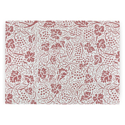 Purely Home Red Oak Leaves & Berries Worktop ProtectorLarge Textured Glass Chopping Board from B&Q