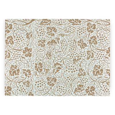 Purely Home Gold Oak Leaves & Berries Worktop ProtectorLarge Textured Glass Chopping Board from B&Q