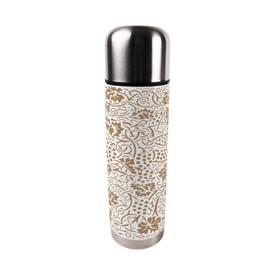 Purely Home Oak Leaves & Berries Golden Yellow Large Reusable Thermal Flask from B&Q