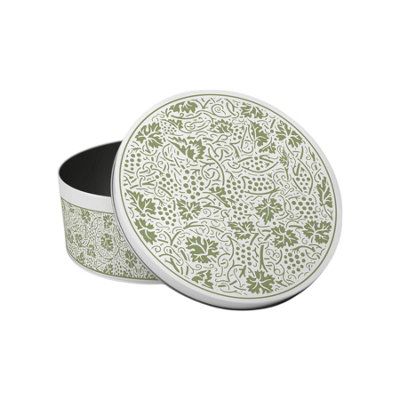 Purely Home Green Oak Leaves & Berries Round Cake TinSmall Baking Storage Kitchen Gift from B&Q
