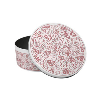 Purely Home Red Oak Leaves & Berries Round Cake TinSmall Baking Storage Kitchen Gift from B&Q