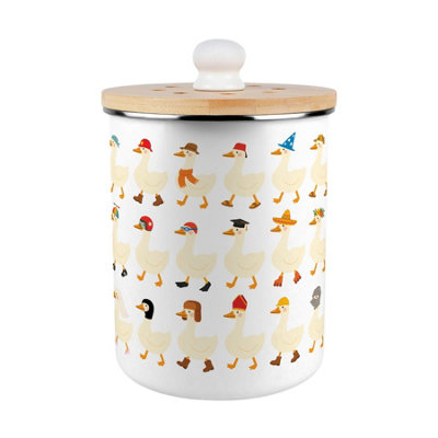 Purely Home Silly Goose Food Waste CaddyEnamel 2L Kitchen Compost Bin from B&Q