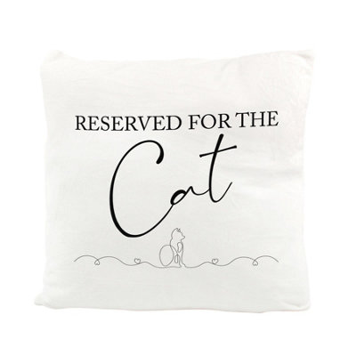 Purely Home Reserved For The Cat Velvet Cushion