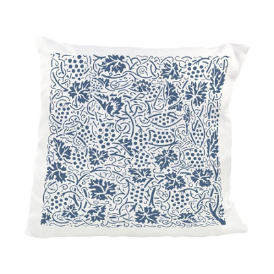 Purely Home Blue Oak Leaves & Berries Cushion from B&Q