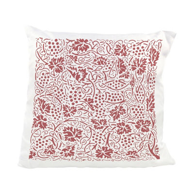 Purely Home Red Oak Leaves & Berries Cushion from B&Q