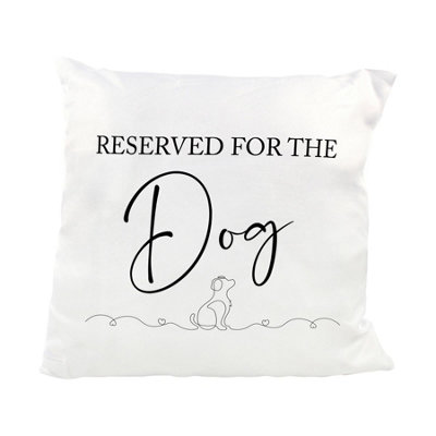 Purely Home Fine Line Reserved For The Dog Cushion