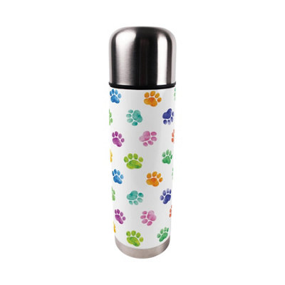 Purely Home Polka Dot Paws Large Reusable Thermal Flask from B&Q