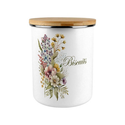 B&Q -  Flower Bouquet Extra Large Biscuit Tin