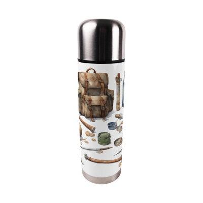 Purely Home Watercolour Hiking Large Reusable Thermal Flask from B&Q
