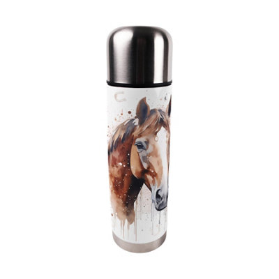 Purely Home Watercolour Horse Large Reusable Thermal Flask from B&Q