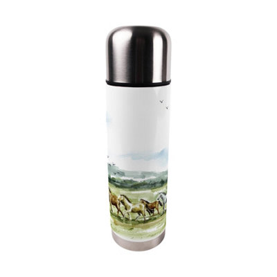 Purely Home Wild Horses Large Reusable Thermal Flask from B&Q