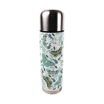 Purely Home Botanical Moths Large Reusable Thermal Flask from B&Q