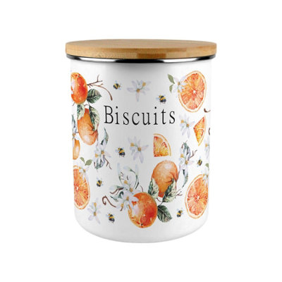 Purely Home Tangerines Extra Large Biscuit Tin from B&Q