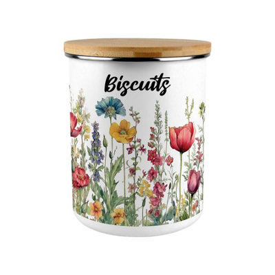 Purely Home Wildflowers Extra Large Biscuit Tin from B&Q