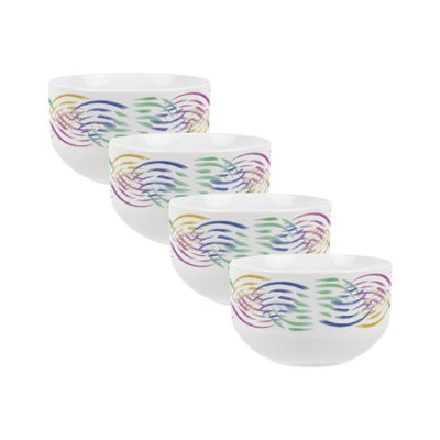 Purely Home Abstract Waves Ceramic BowlsDinnerware Serving/cereal BowlsSet Of 4 from B&Q