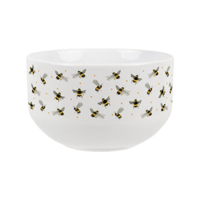 B&Q -  Scattered Bees Ceramic BowlDinnerware Serving/cereal Bowl