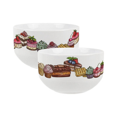 B&Q -  Sweet Treats Ceramic BowlsDinnerware Serving/dessert BowlsSet Of 2