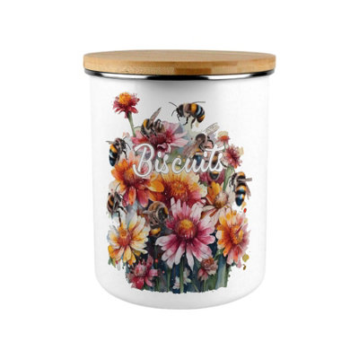 B&Q -  Flowers & Bees Extra Large Biscuit Tin