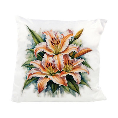 Purely Home Garden Watercolours Lily Cushion from B&Q