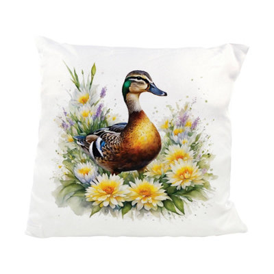 Purely Home Watercolour Floral Duck Cushion from B&Q