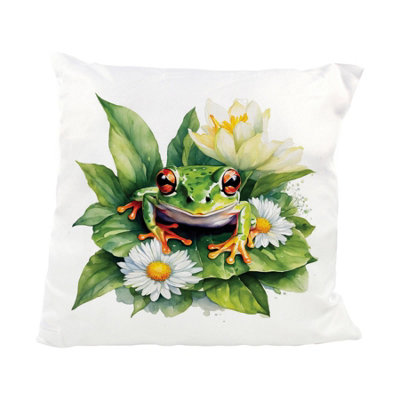 Purely Home Watercolour Floral Frog Cushion from B&Q