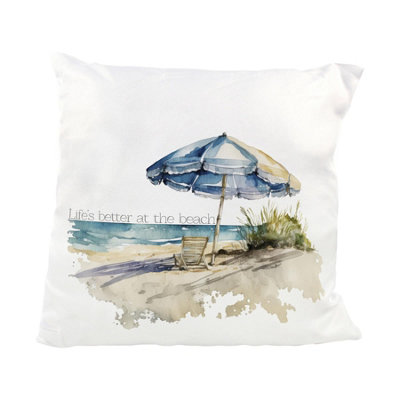 B&Q -  Life's Better At The Beach Cushion