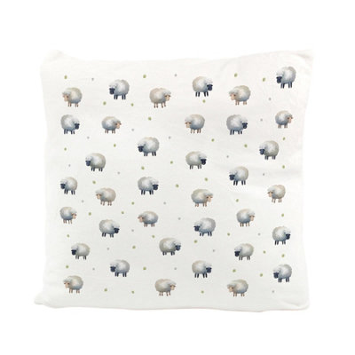 Purely Home Spring Sheep Farm Animals Velvet Cushion