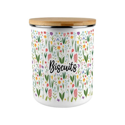 B&Q -  Spring Flowers Extra Large Biscuit Tin