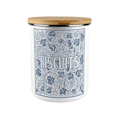 Purely Home Blue Oak Leaves & Berries Extra Large Biscuit Tin from B&Q