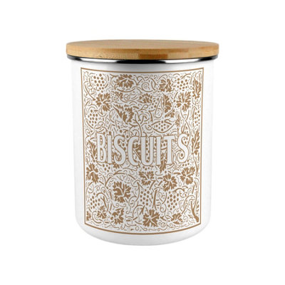 Purely Home Golden Yellow Oak Leaves & Berries Extra Large Biscuit Tin from B&Q