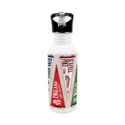 Purely Home National Three Peaks Flags Metal Canteen Water Bottle - Multi - Image 3