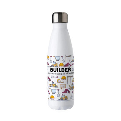 Purely Home Novelty Trades Builder Stainless Steel Water Bottle - Image 3