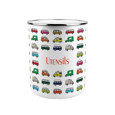 Purely Home Colourful Campervans Kitchen Utensil Holder from B&Q