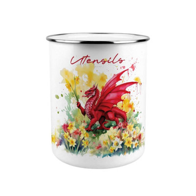 Purely Home Welsh Dragon & Daffodils Kitchen Utensil Holder from B&Q