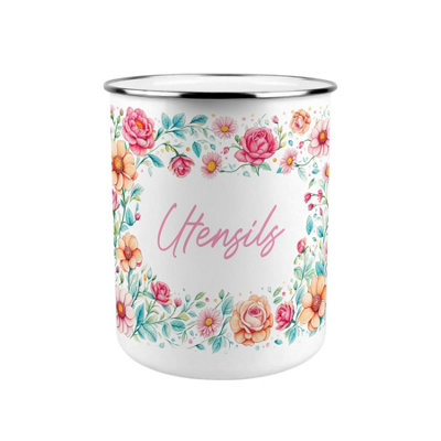Purely Home Pink Roses Kitchen Utensil Holder from B&Q