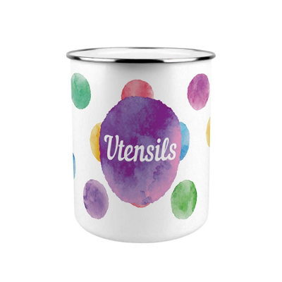 Purely Home Multicoloured Polka Dots Kitchen Utensil Holder from B&Q