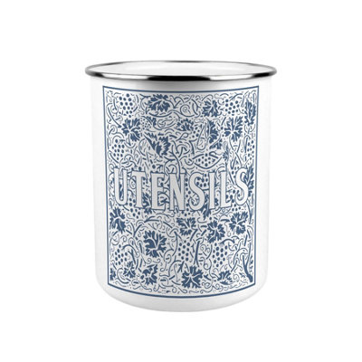 Purely Home Blue Oak Leaves & Berries Kitchen Utensil Holder from B&Q