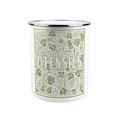 Purely Home Green Oak Leaves & Berries Kitchen Utensil Holder from B&Q