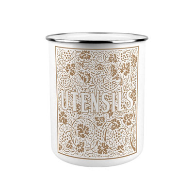 Purely Home Golden Yellow Oak Leaves & Berries Kitchen Utensil Holder from B&Q