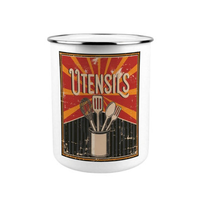 Purely Home Red Retro Kitchen Utensil Holder from B&Q