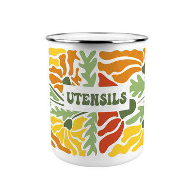 Purely Home Retro Flowers Kitchen Utensil Holder from B&Q