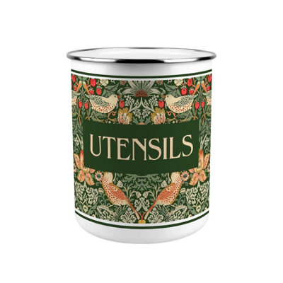 B&Q -  Strawberry Thief Green Kitchen Utensil Holder