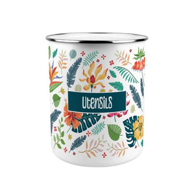 Purely Home Tropical Flowers Kitchen Utensil Holder from B&Q