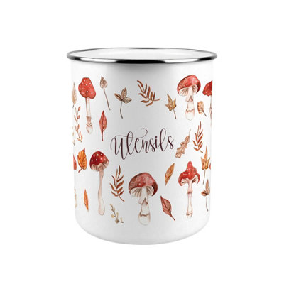 Purely Home Watercolour Mushrooms  Kitchen Utensil Holder from B&Q
