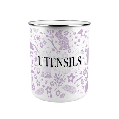 Purely Home Lilac Wild Rabbits Kitchen Utensil Holder from B&Q
